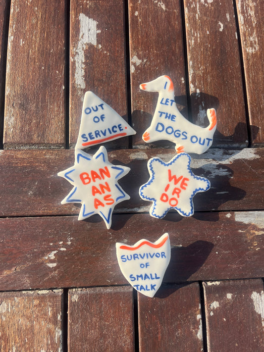 porcelain badges